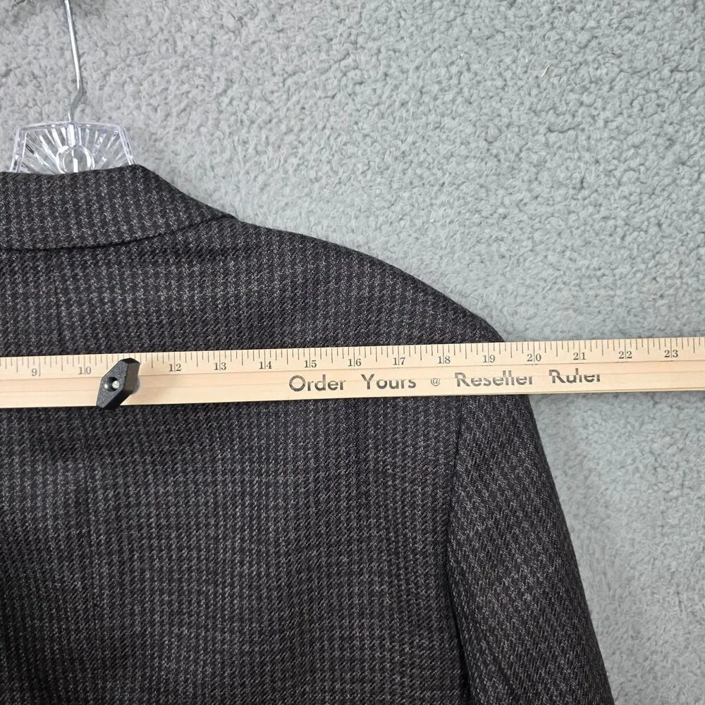 Chaps Ralph Lauren Gray Herringbone 100% Wool Blazer Jacket Sport Coat Sz 42R